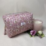 Bawełniana kosmetyczka typu Box - „Pastel Garden”