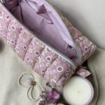 Bawełniana kosmetyczka typu Maxi Box - „Pastel Garden”