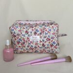 Bawełniana kosmetyczka typu Box - "Letni Ogród"